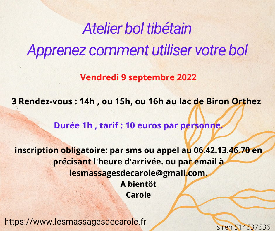 Atelier bol tibetain apprenez comment utiliser votre bol